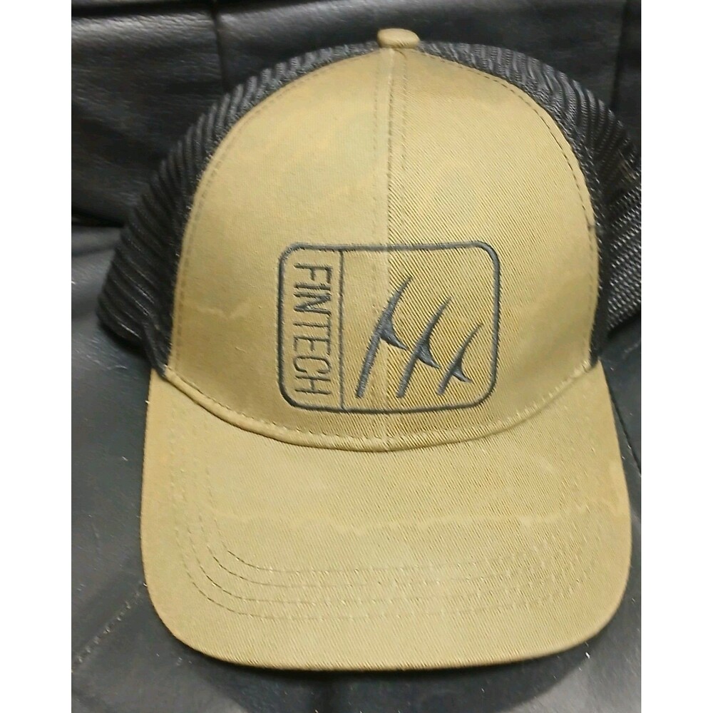Vtg Fintech Trucker Hats Snapback Fishing Camo Mesh Outdoors Conservation
